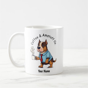 Caneca De Café Terno de Negócios Engraçado do Staffordshire Ameri