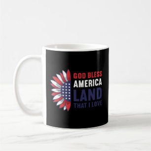 Caneca De Café Terra Da América deus abençoe Que Eu Amo A América