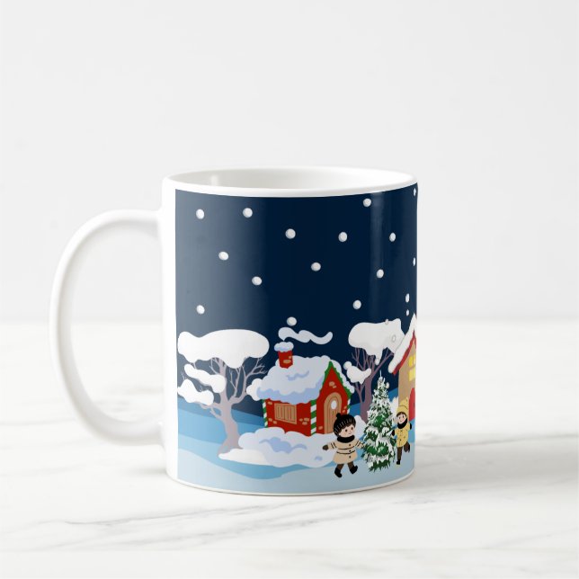 Caneca De Café Terra de Encantamento de Inverno (Esquerda)