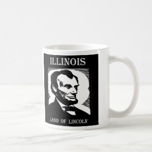 Caneca De Café Terra de Illinois de Lincoln