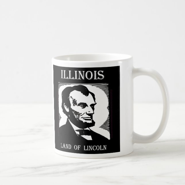 Caneca De Café Terra de Illinois de Lincoln (Direita)