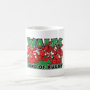 Caneca De Café Terra de Wales do design de Galês do rugby