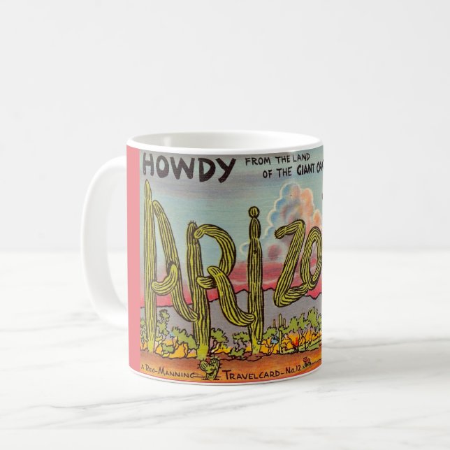Caneca De Café Terra do Cactus do Arizona (Frente Esquerda)