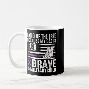 Caneca De Café Terra Do Porque Pai Corajoso Orgulhoso Filho Milit
