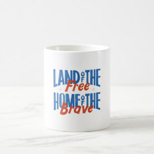 Caneca De Café Terra dos livres, Lar dos bravos