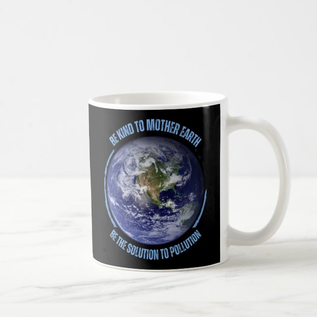 Caneca De Café Terra-mãe e alterações climáticas (Direita)