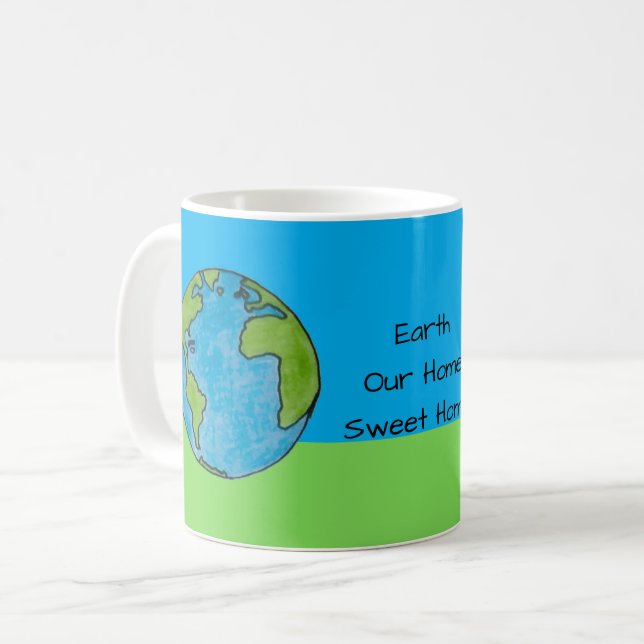 Caneca De Café Terra Nossa Casa Doce Casa (Frente Esquerda)