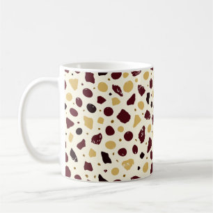 Caneca De Café Terraço Orgânico Moderno Mosaico de Pedra Abstra