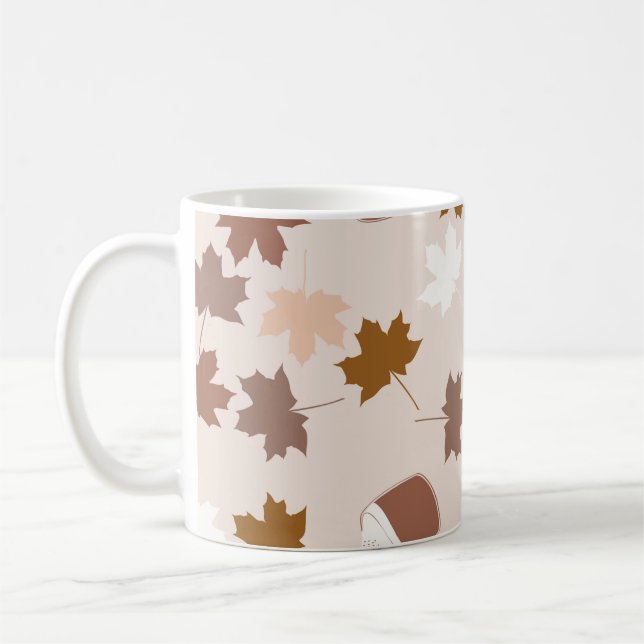 Caneca De Café Terracotta Maple Latte Cozy Retro Fall & Winter (Esquerda)