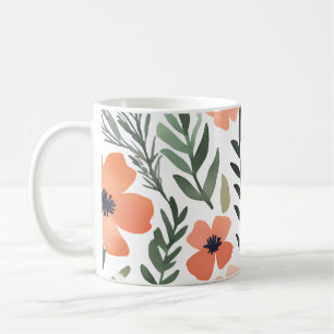Caneca De Café Terracotta Wildflower Rustic Boho Drinkware