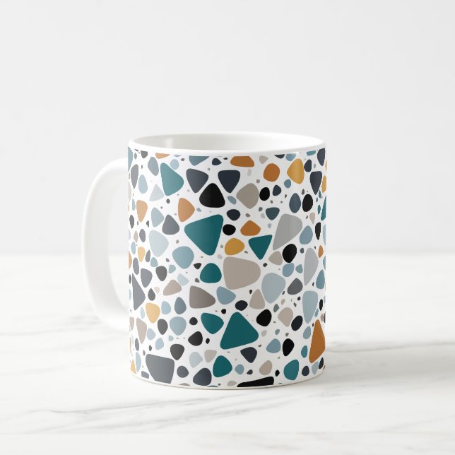 Caneca De Café Terrazzo Pattern (Frente Esquerda)