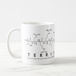 Caneca De Café Terrie peptide name mug