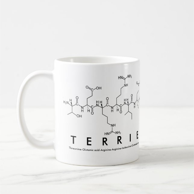 Caneca De Café Terrie peptide name mug (Esquerda)