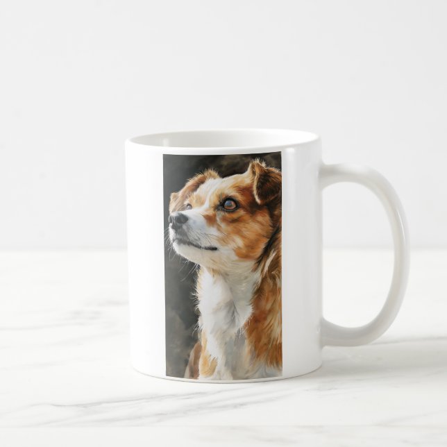 Caneca De Café Terrier chihuahua mixed breed dog closeup (Direita)