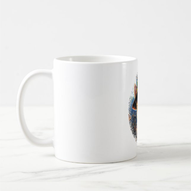 Caneca De Café Terrier Dog Halloween (Esquerda)