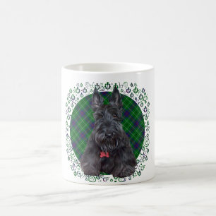 Caneca De Café Terrier Escocês em Tartan