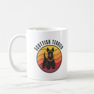 Caneca De Café Terrier Escocês Vintage Ensolarado