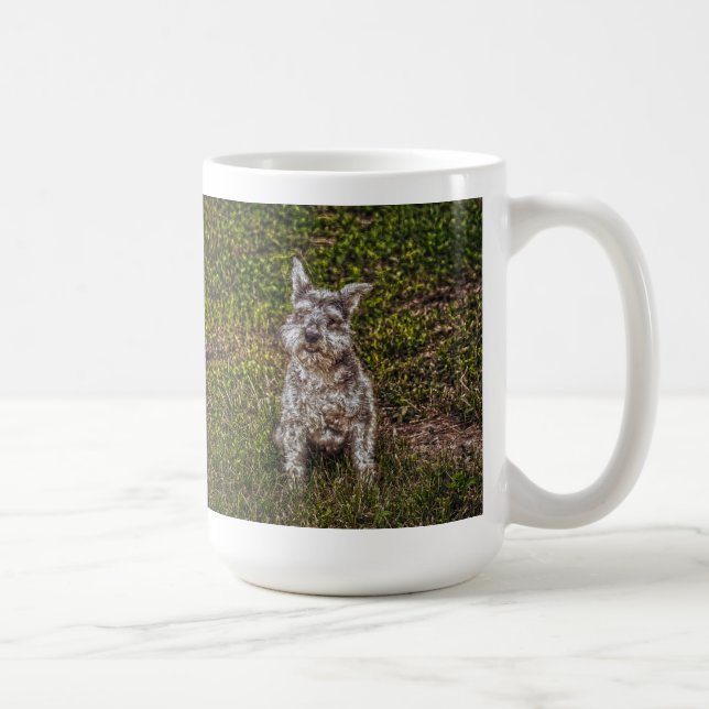 Caneca De Café Terrier Schnauzer Pet Dog Breed (Direita)