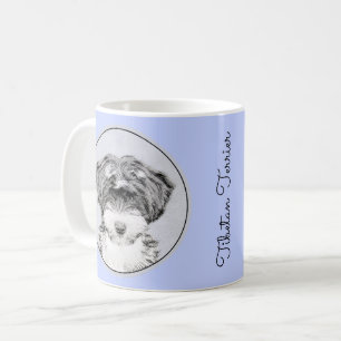 Caneca De Café Terrier tibetano que pinta - arte original bonito