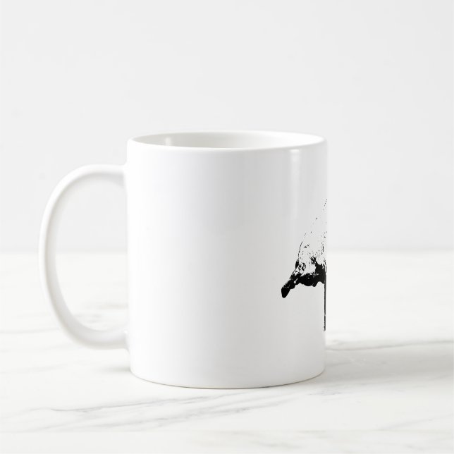 Caneca De Café Terrier Turn, Contorno Brilhante (Esquerda)