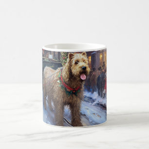 Caneca De Café Terrier Wheaten na Temporada de Natal