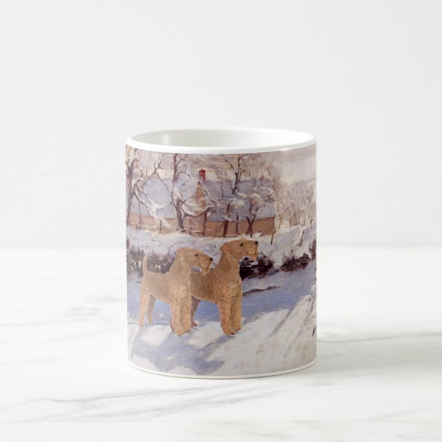 Caneca De Café Terriers Irlandeses no Inverno (Centro)