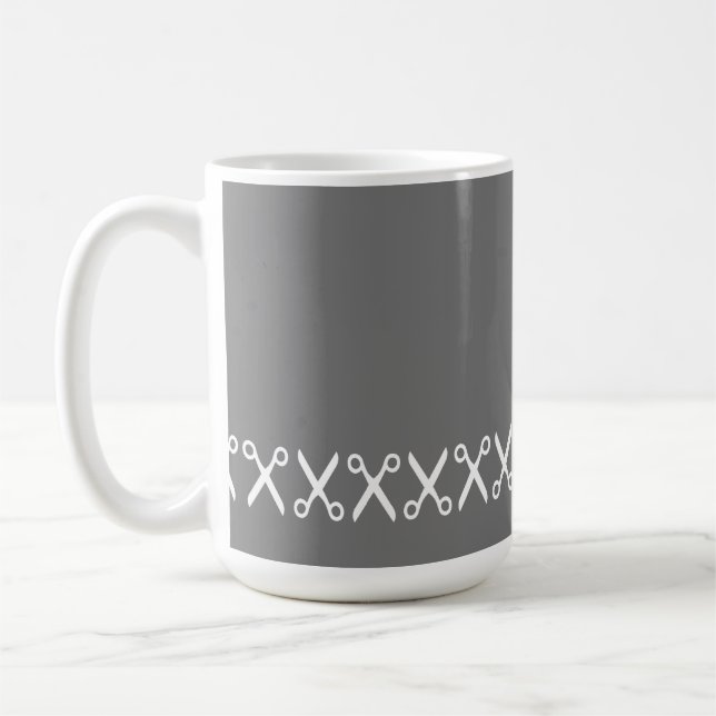 Caneca De Café Tesoura de Corte Elegante Cabeleireiro Alfaiate (Esquerda)