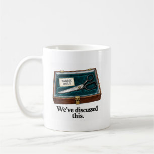 Caneca De Café Tesoura de Costura Apenas para Tecido Humor