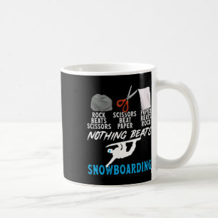 Caneca De Café Tesoura De Papel Rock Nada Bate No Snowboard