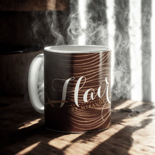 Caneca De Café Tesouras Dourados pretas modernas do Hairstylist