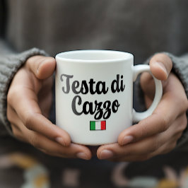 Caneca De Café Testa Di Cazzo - Presente Engraçado Italiano