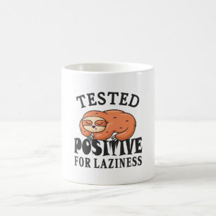 Caneca De Café Testado positivo para preguiça Preguiça