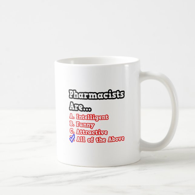 Caneca De Café Teste Farmacêutico... Piada (Direita)