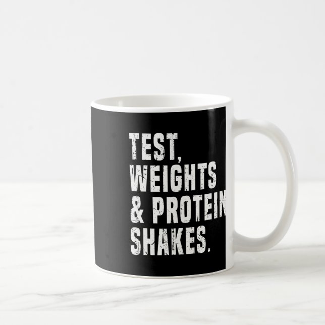 Caneca De Café Teste Funny Testosterona Teste Esteroide Humor Bod (Direita)