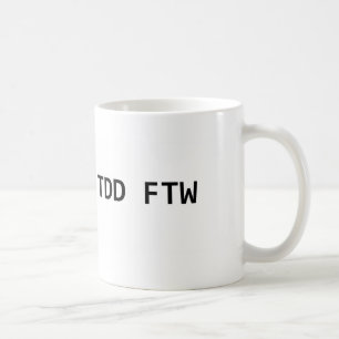 Caneca De Café Teste o desenvolvimento conduzido para a vitória