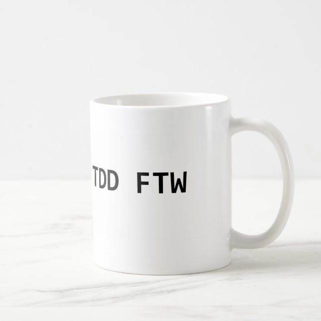 Caneca De Café Teste o desenvolvimento conduzido para a vitória (Direita)