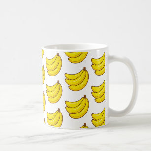 Caneca De Café Teste padrão bonito da banana