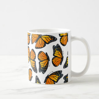 Caneca De Café Teste padrão de borboleta do monarca
