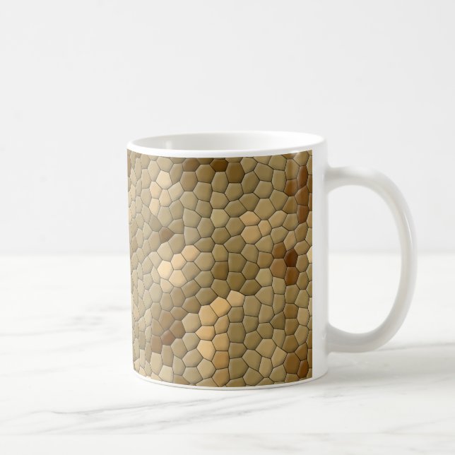 Caneca De Café Teste padrão de Brown Snakeskin (Direita)