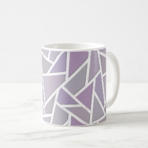 Caneca De Café Teste padrão de mosaico da lavanda