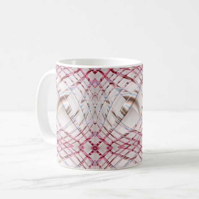 Caneca De Café teste padrão dinâmico ondulado irregular (Frente Esquerda)