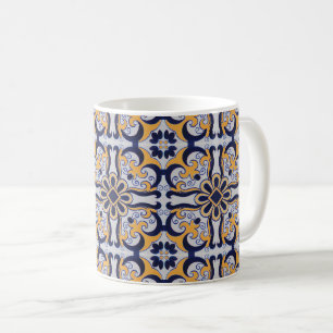 Caneca De Café Teste padrão do azulejo do português