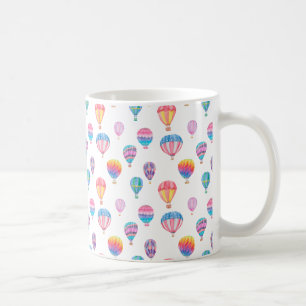 Caneca De Café Teste padrão do balão de ar quente