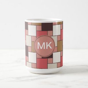 Caneca De Café Teste padrão do Weave da especiaria da abóbora