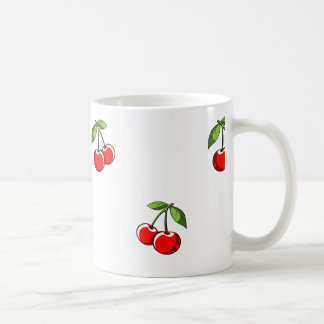 Caneca De Café Teste padrão dos pares da cereja