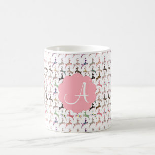 Caneca De Café Teste padrão feminino na moda bonito dos cervos