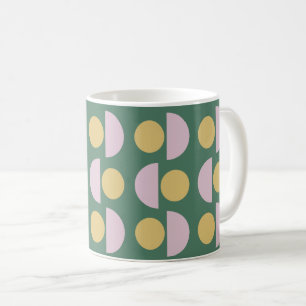 Caneca De Café Teste padrão floral geométrico escandinavo no