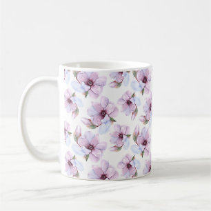 Caneca De Café Teste padrão floral romântico