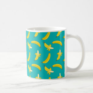 Caneca De Café Teste padrão ilustrado bananas ido engraçado