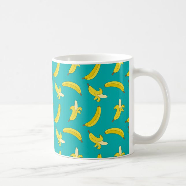 Caneca De Café Teste padrão ilustrado bananas ido engraçado (Direita)